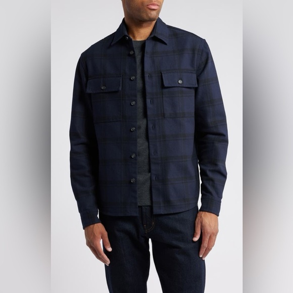 BOSS Owen Shadow Check Button-Up Overshirt size large - Picture 15 of 17